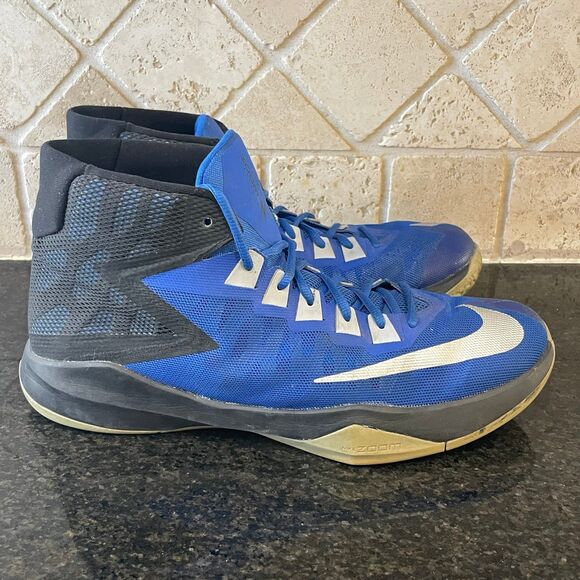 Size 13 NIKE Zoom Devosion Blue Basketball Sneakers Mens shoes 844592-400 - Picture 1 of 11